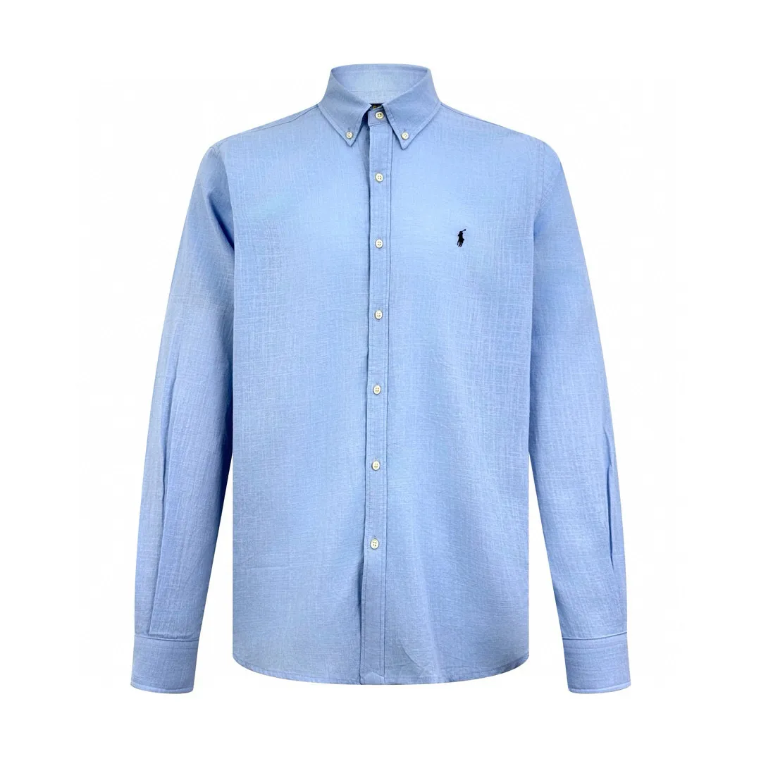 P420 Ralph Lauren/Ralph Lauren classic logo embroidered linen shirt [ready in stock] S M L XL